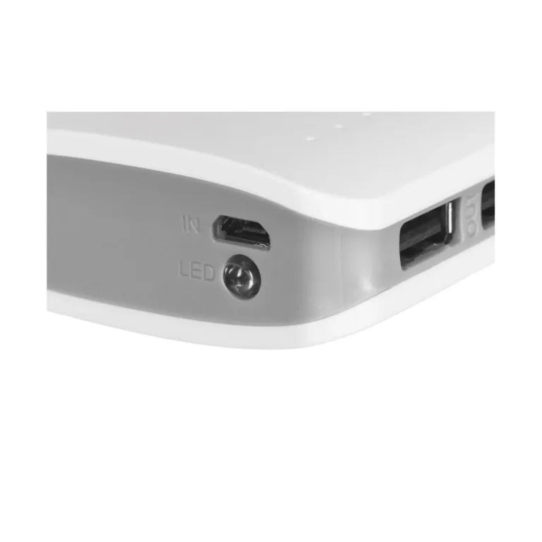 Esperanza EMP106WE Radium 8000 mAh hall/valge akupank, 3 USB väljundit, micro-USB laadimisega, 142x63x24 mm