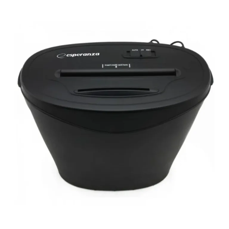 Esperanza EN103 22 cm must paberihunt CD-de ja krediitkaartide hävitamiseks, 18L konteiner