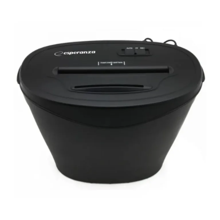 Esperanza EN103 22 cm must paberihunt CD-de ja krediitkaartide hävitamiseks, 18L konteiner