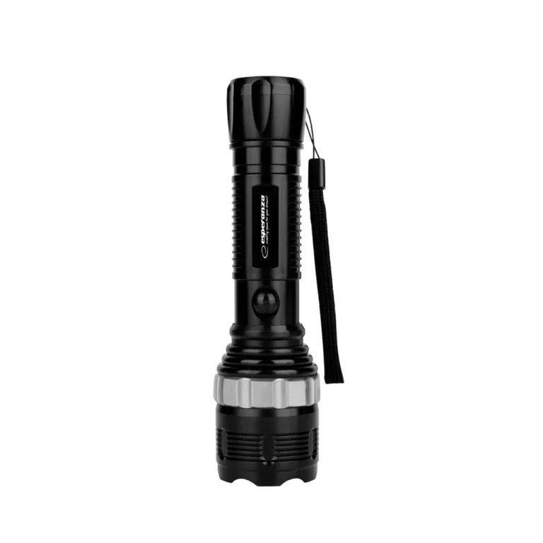 Esperanza EOT071 160 mm must LED-taskulamp, 60 lm, 100 m valguskaugus, plastikust korpus, 3 x AAA patareiga