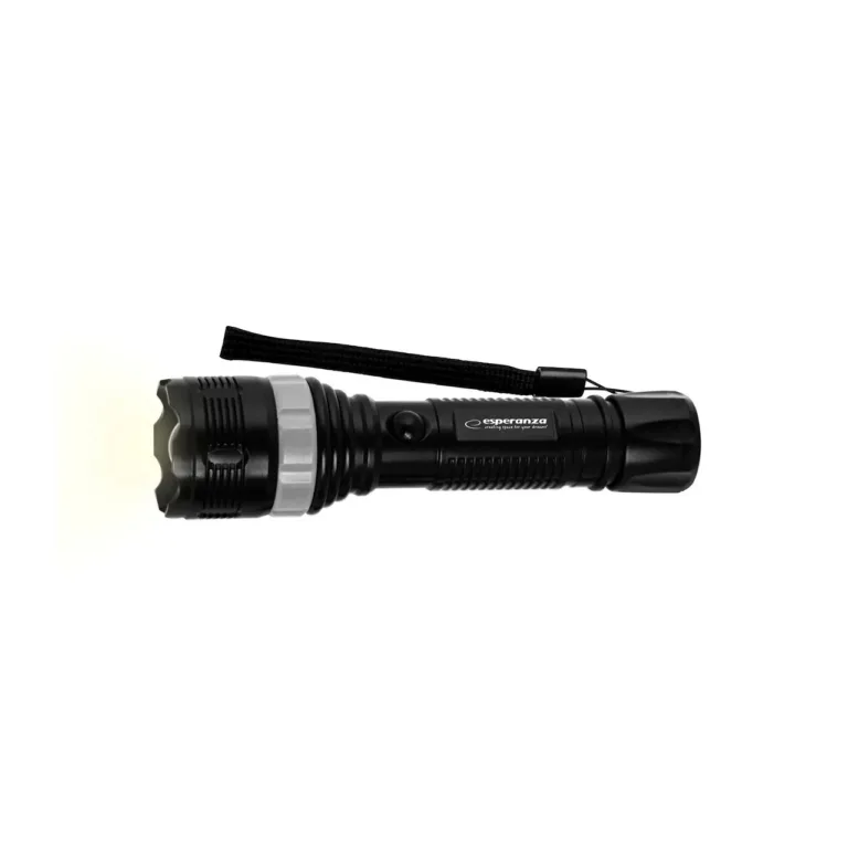 Esperanza EOT071 160 mm must LED-taskulamp, 60 lm, 100 m valguskaugus, plastikust korpus, 3 x AAA patareiga