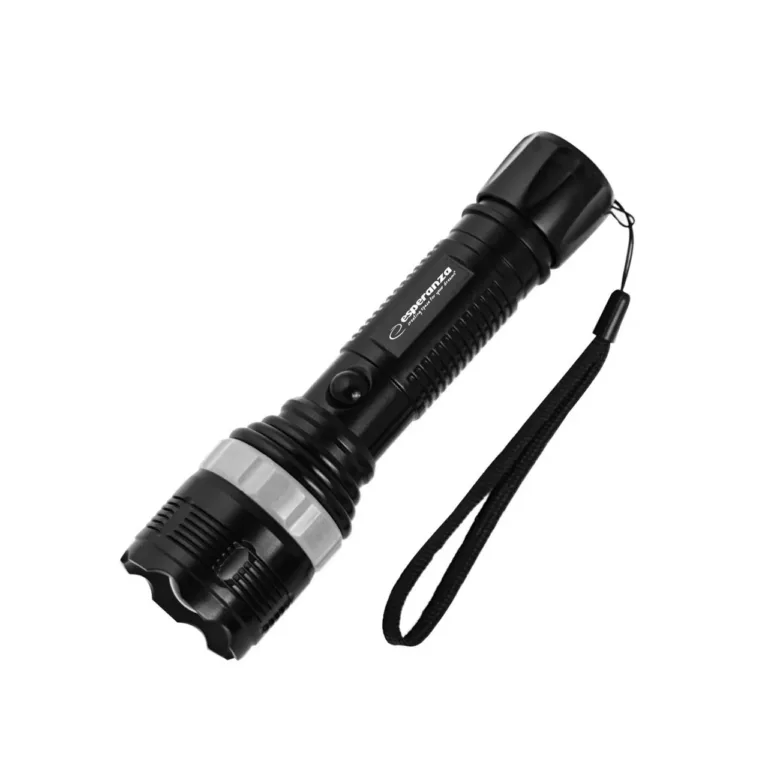 Esperanza EOT071 160 mm must LED-taskulamp, 60 lm, 100 m valguskaugus, plastikust korpus, 3 x AAA patareiga