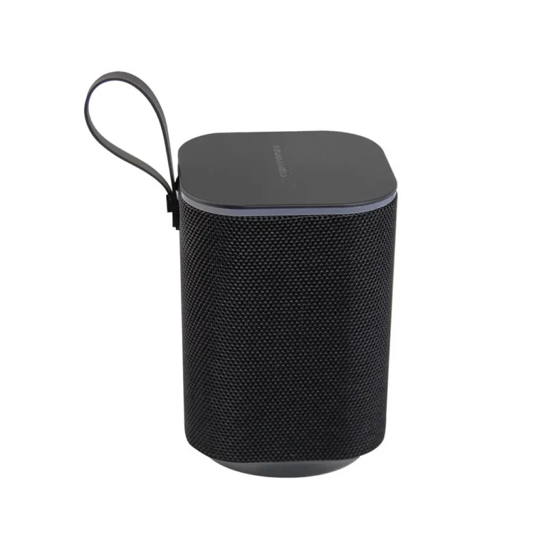 Esperanza EP155 10W must Bluetooth 5.0 FM-raadioga kaasaskantav kõlar RGB LED-valgustuse ja microSD toega