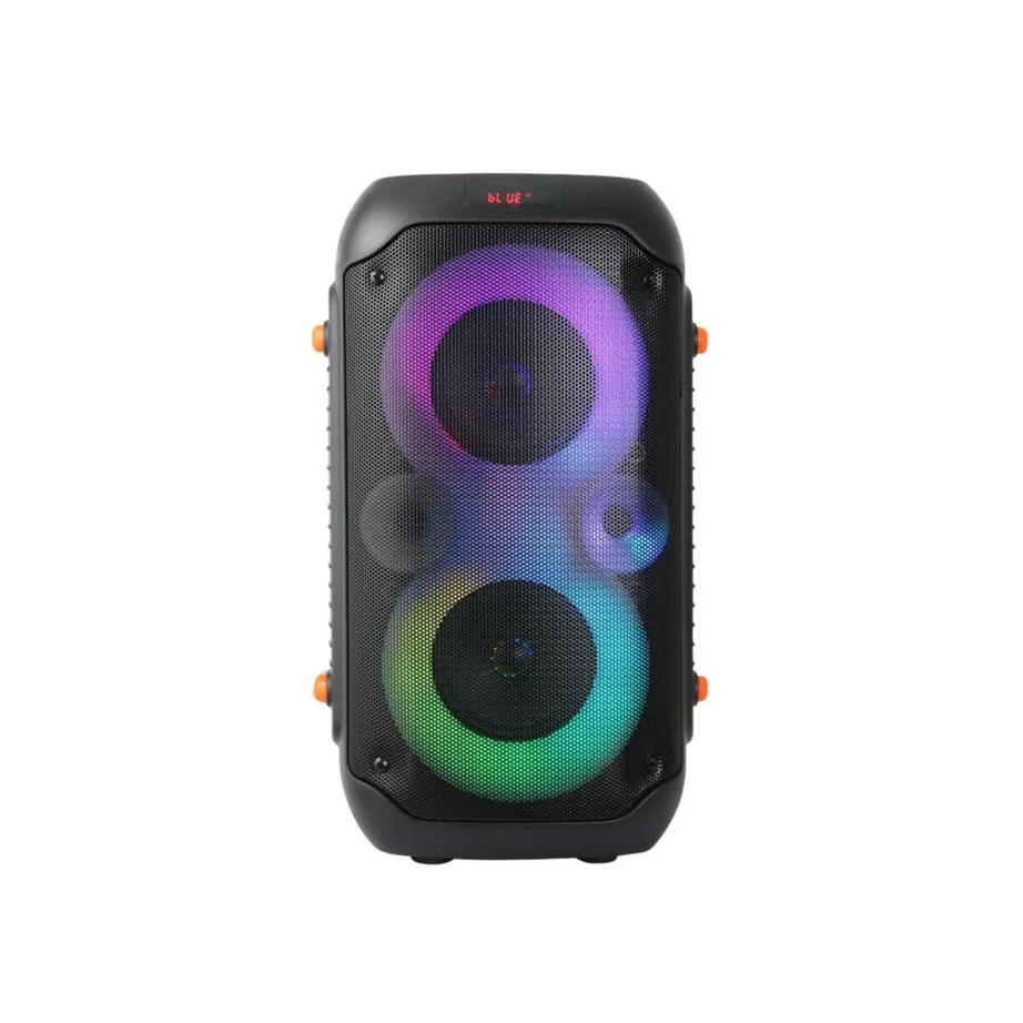 Esperanza EP156 20W must Bluetooth 5.0/FM/LED valgusega kaasaskantav karaokekõlar, aku, MicroSD, USB-C, 220x230x410 mm – 5
