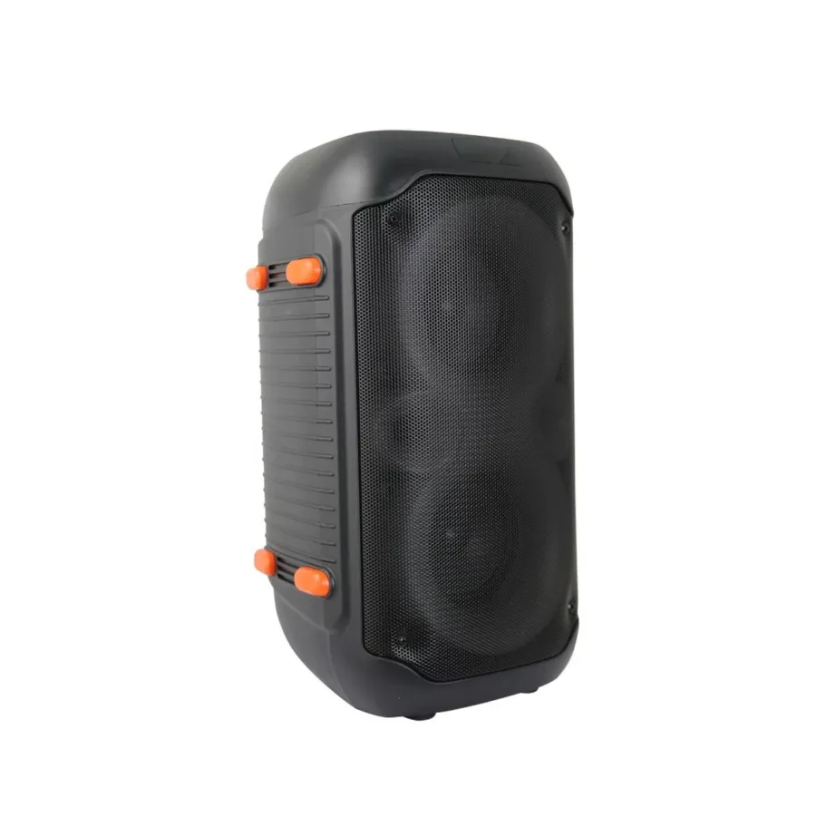 Esperanza EP156 20W must Bluetooth 5.0/FM/LED valgusega kaasaskantav karaokekõlar, aku, MicroSD, USB-C, 220x230x410 mm – 6