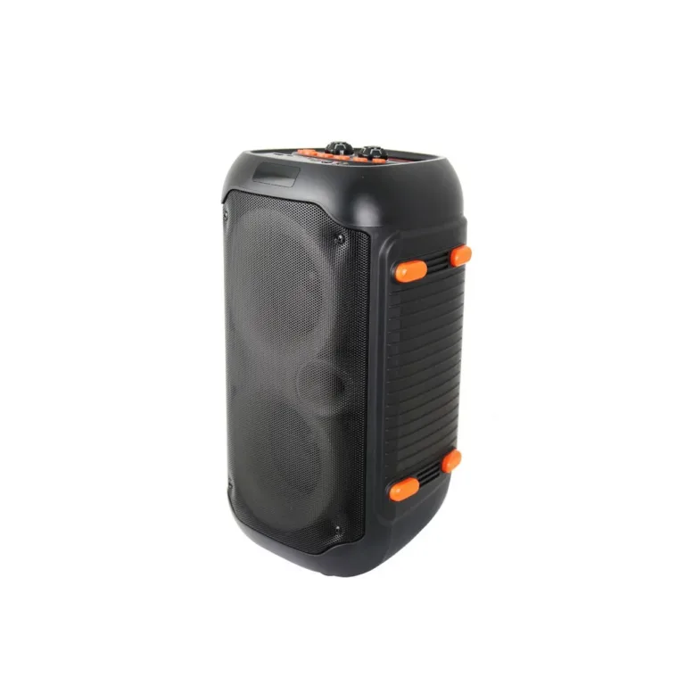 Esperanza EP156 20W must Bluetooth 5.0/FM/LED valgusega kaasaskantav karaokekõlar, aku, MicroSD, USB-C, 220x230x410 mm
