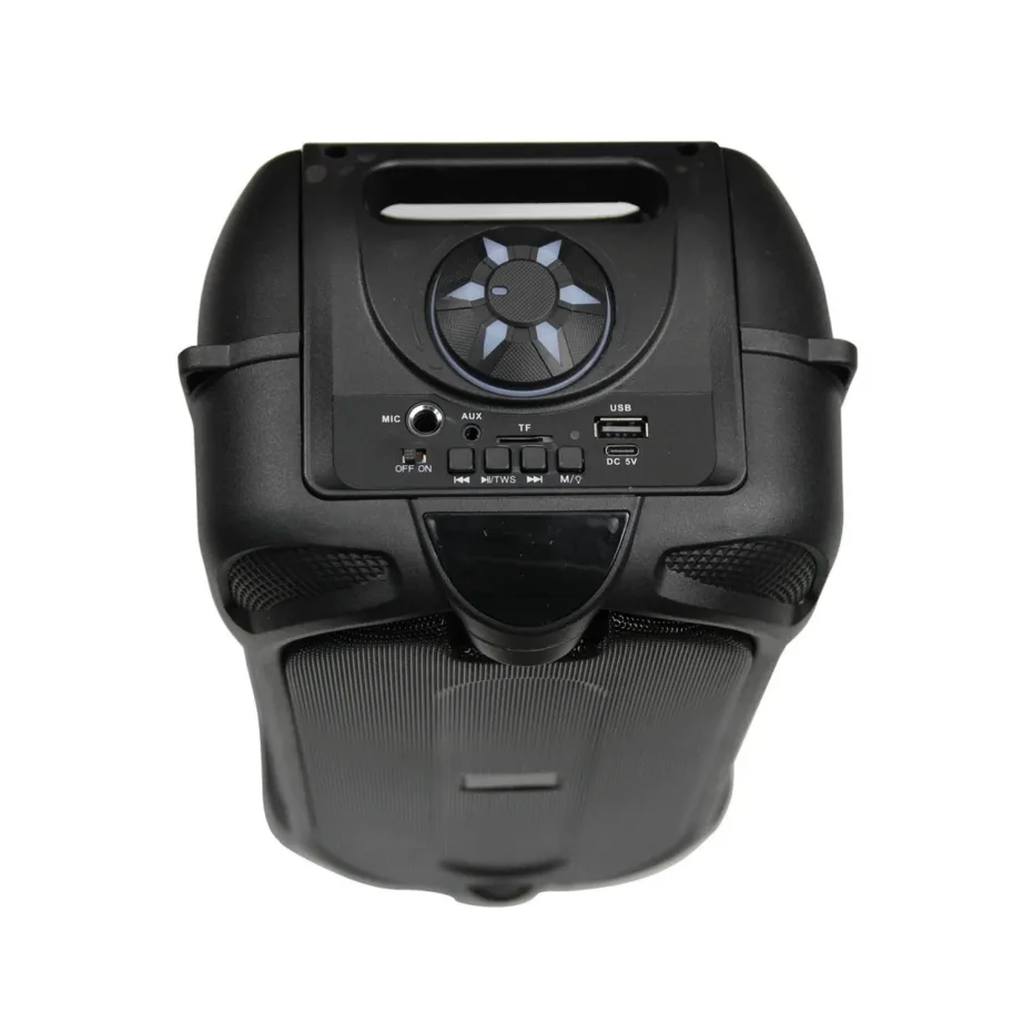 Esperanza EP157 10W Bluetooth 5.0 FM-raadio ja LED RGB must juhtmevaba kõlar, 185x150x398 mm, aku 5 h, MicroSD-tugi – 7