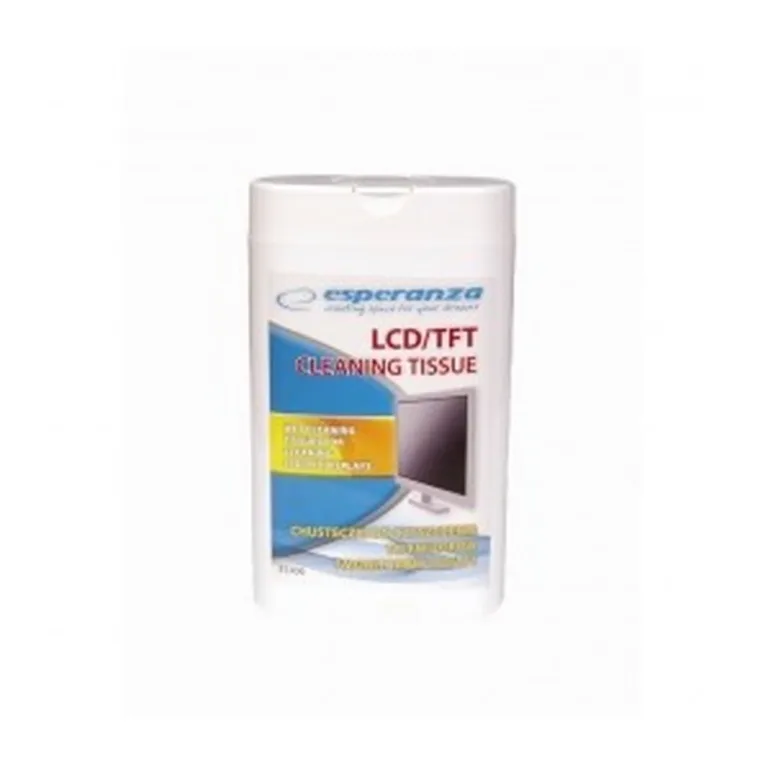 Esperanza ES106 ekraani puhastuslapid LCD/TFT/Plasma ekraanidele, 100 tk alkoholivaba