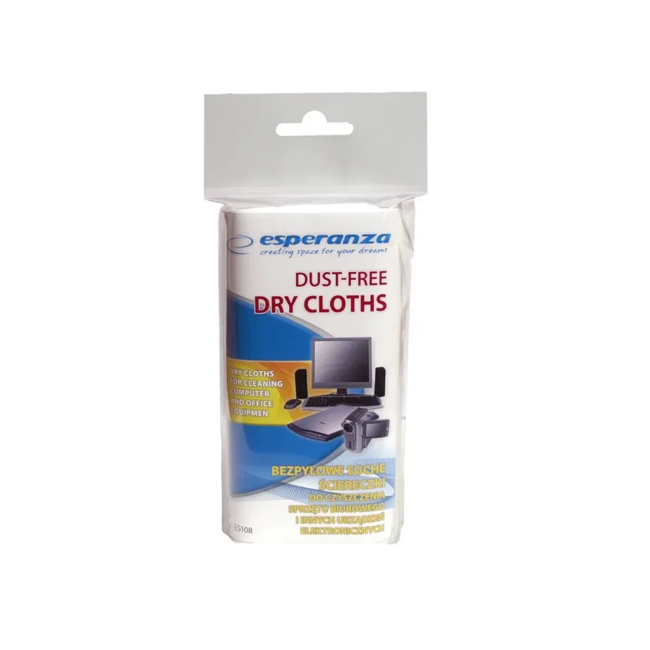 Esperanza ES108 24 tk kuivad tolmuvabad puhastuslapid arvuti- ja kontoriseadmetele – 2