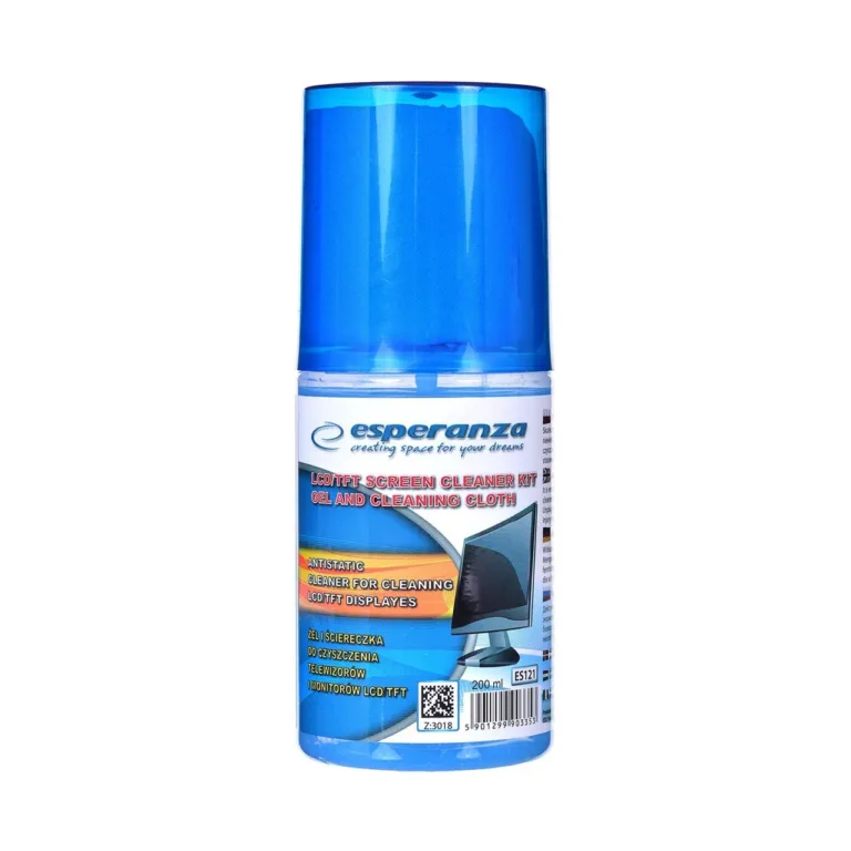 Esperanza ES121 200 ml LCD/TFT/Plasma ekraanide puhastuskomplekt mikrokiudlapiga
