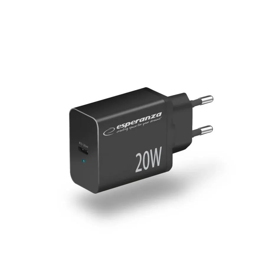 Esperanza EZC104K 20W USB-C must kiirlaadija ülepinge- ja ülekuumenemiskaitsega – 2