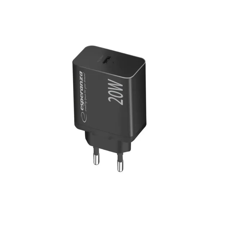 Esperanza EZC104K 20W USB-C must kiirlaadija ülepinge- ja ülekuumenemiskaitsega