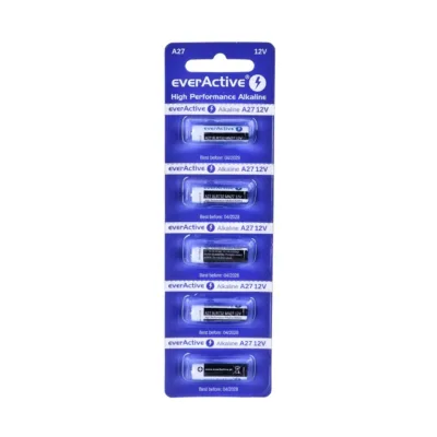 everActive 27A5BL 12V leelispatarei, silindriline, 5 tk komplektis