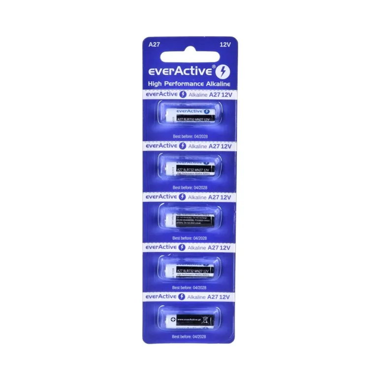 everActive 27A5BL 12V leelispatarei, silindriline, 5 tk komplektis