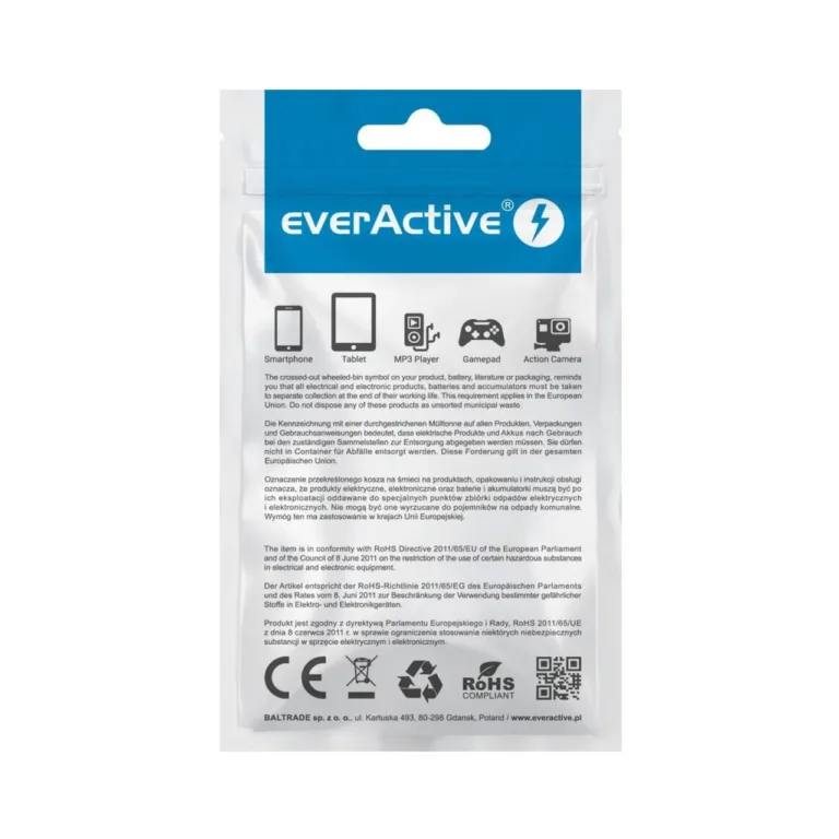 everActive CBB-1CB 1m must USB-A–USB-C 3A kiirlaadimiskaabel, punutud, USB 2.0