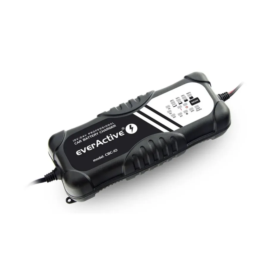 everActive CBC-10 12V/24V 10A must automaatne akulaadija pliiakudele, 220-240V