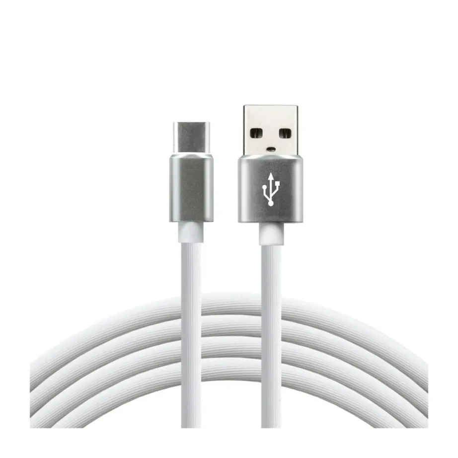 everActive CBS-1CW 1 m valge silikoonist USB-A–USB-C kiirlaadimiskaabel, 3A, USB 2.0