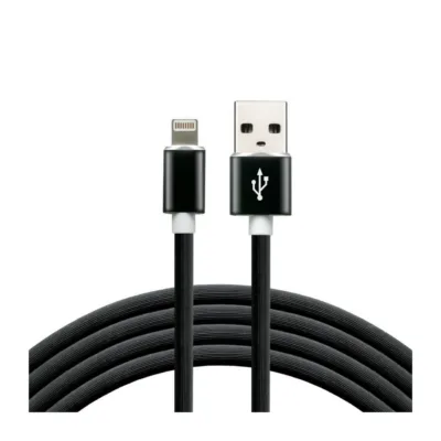 everActive CBS-1IB 1m must silikoonist USB-A – Lightning 2,4A kiirlaadimise ümmargune kaabel