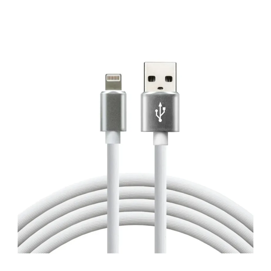 everActive CBS-1IW 1 m valge silikoonist USB-Lightning kaabel, 2,4A kiire laadimine, USB 2.0