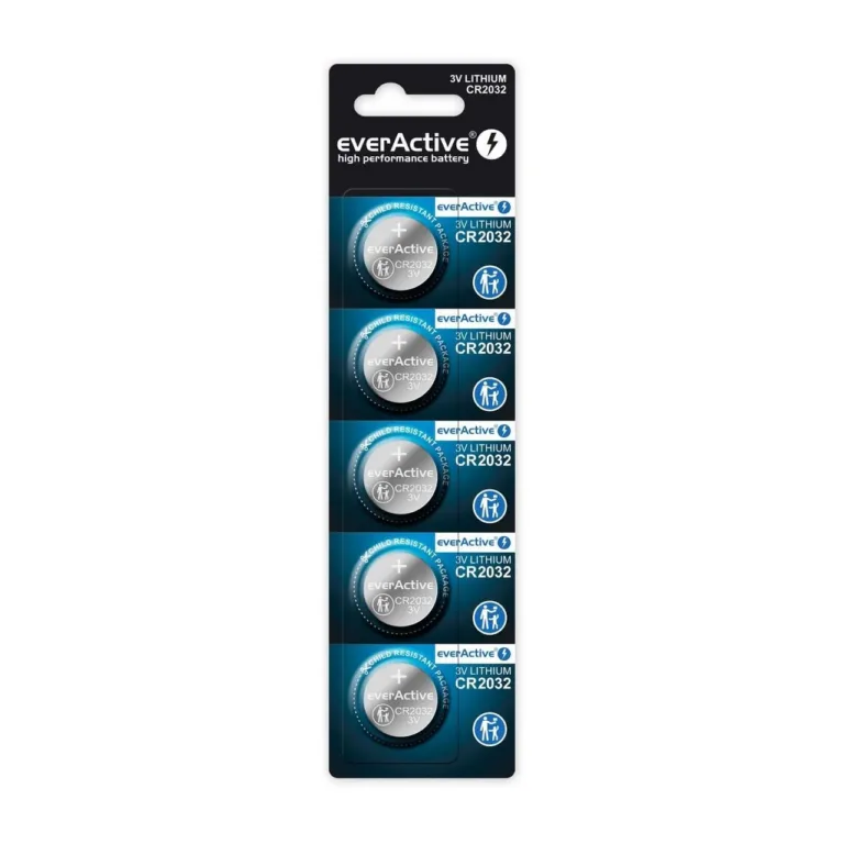 everActive CR20325BL 5 tk CR2032 nööppatarei 3V, 20 × 3,2 mm ühekordseks kasutamiseks