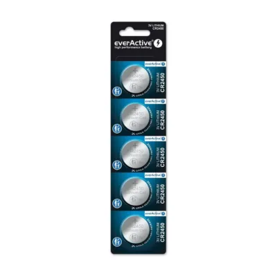 everActive CR24505BL CR2450 3V 24,5x5 mm liitiumpatarei, 5 tk komplektis