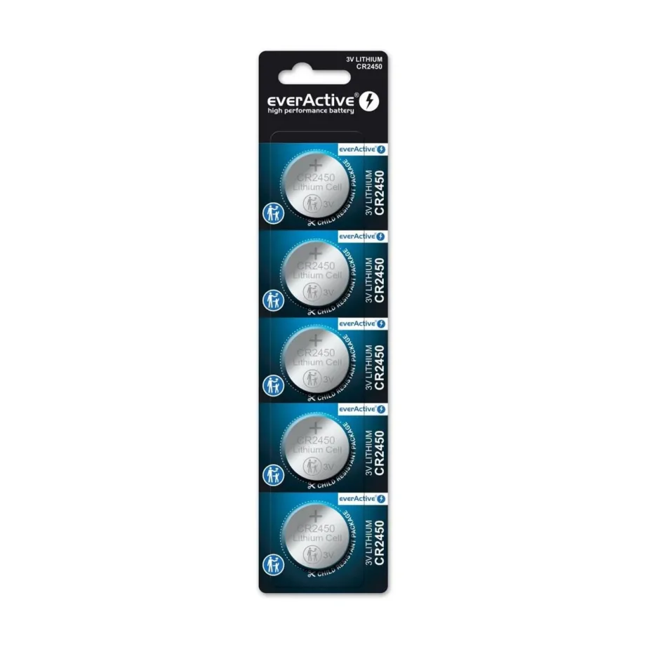everActive CR24505BL CR2450 3V 24,5x5 mm liitiumpatarei, 5 tk komplektis