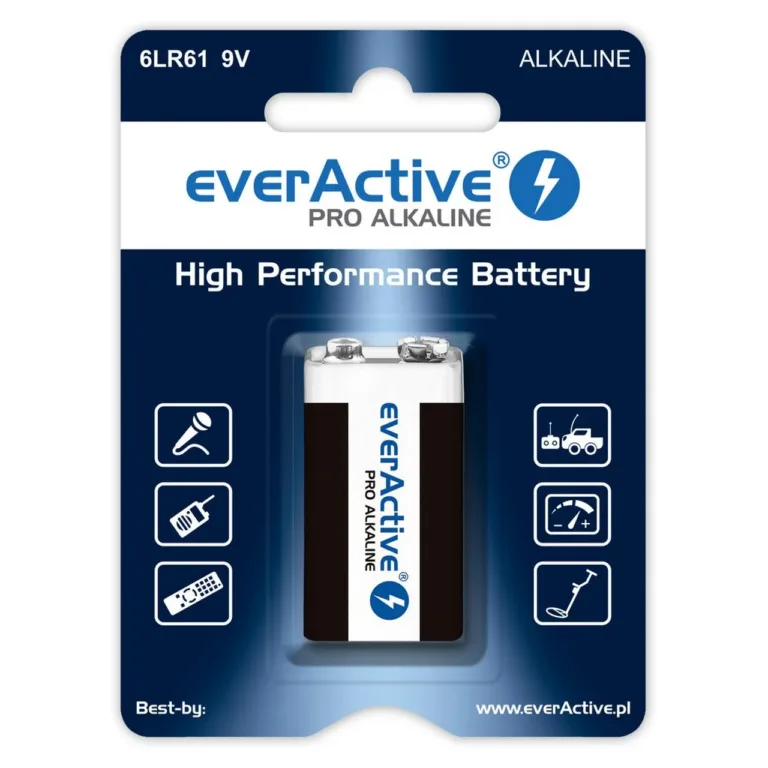 everActive EV6LR61-PRO 9V 650mAh leelispatarei (6LR61), 1 tk