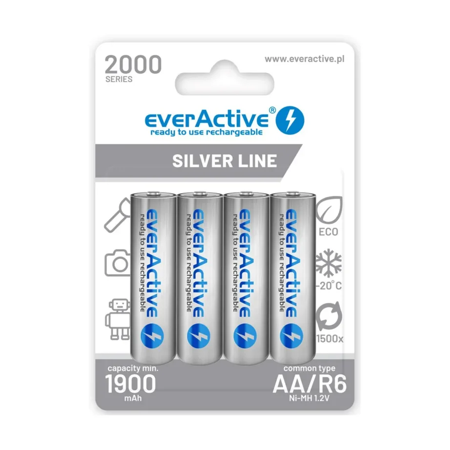 everActive EVHRL6-2000 2000 mAh AA NiMH 1,2 V laetavad akud, 4 tk komplekt