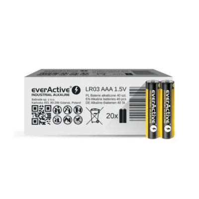 everActive EVLR03S2IK 1,5V AAA leelispatareid, 40 tk, tööstuslik, 5-aastase säilivusajaga