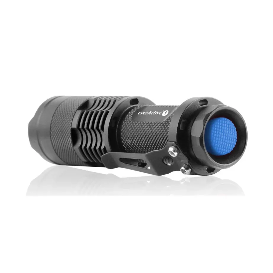 everActive FL-180 Bullet 200 lm IPX4 must alumiiniumist LED-taskulamp, 94 mm, 2,6 cm pea – 2