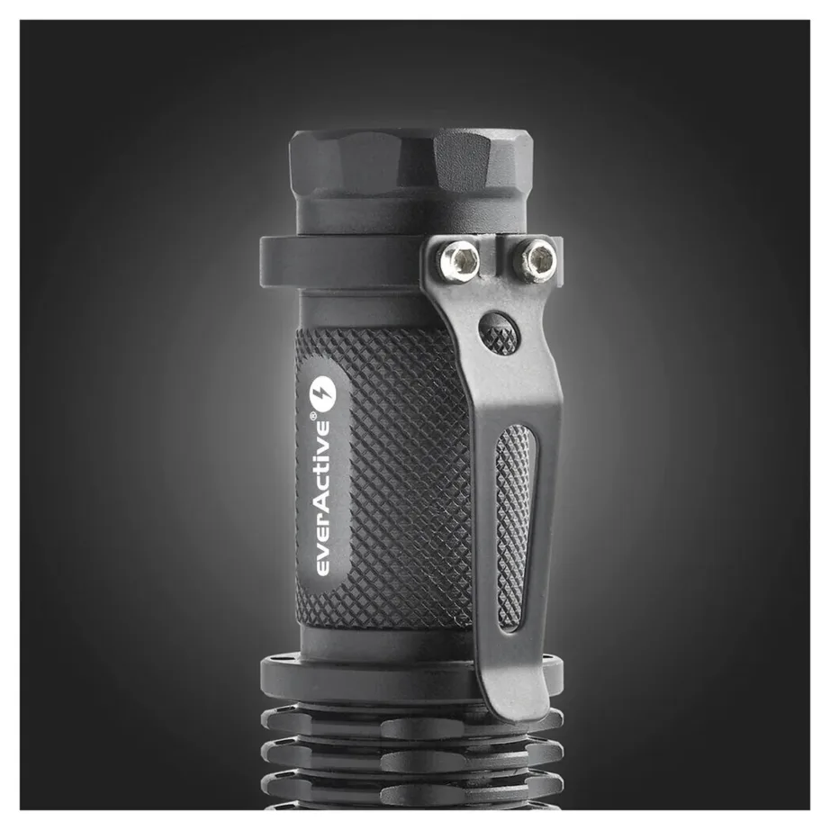 everActive FL-180 Bullet 200 lm IPX4 must alumiiniumist LED-taskulamp, 94 mm, 2,6 cm pea – 5