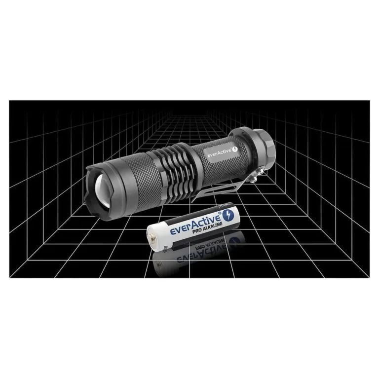 everActive FL-180 Bullet 200 lm IPX4 must alumiiniumist LED-taskulamp, 94 mm, 2,6 cm pea