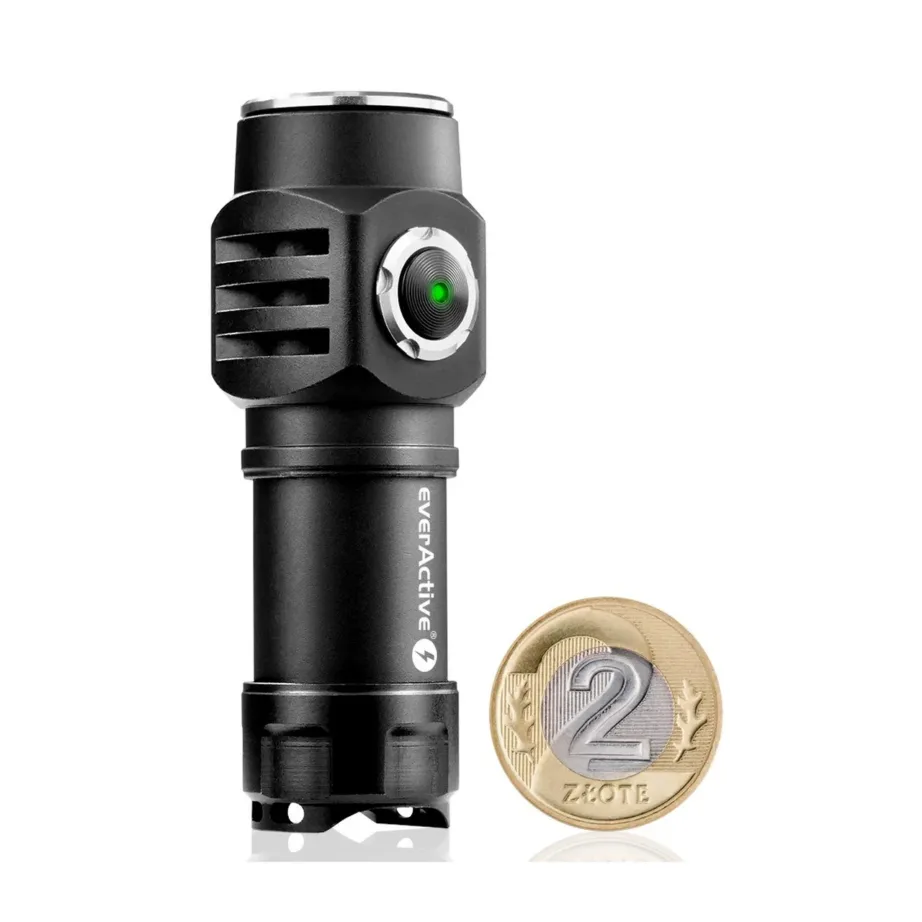 everActive FL-50R 500 lm IP66 alumiiniumist must laetav LED-taskulamp, 71 mm – 5