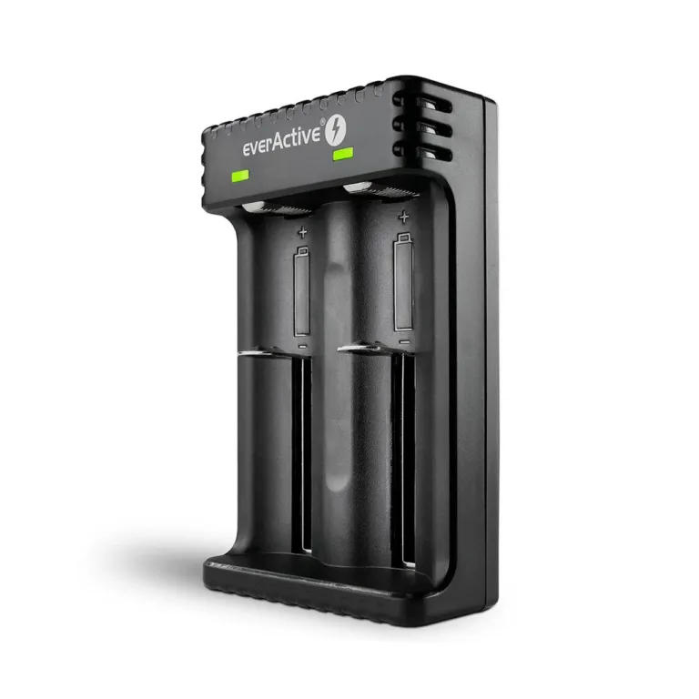 everActive LC-200 2-akuline must liitiumioonakude laadija, sobib A/AA/AAA/AAAA/C/D, 4,2 V 1 A, vooluvõrgutoide