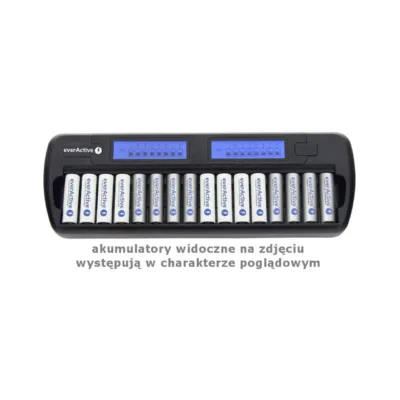 everActive NC-1600 must universaalne akulaadija 16 x AA/AAA/C/D, 100–240V, liitium-ioon akudele