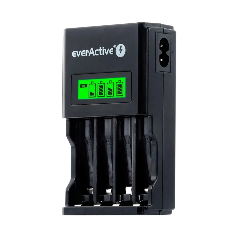 everActive NC-450 Black Edition 4x AA/AAA akulaadija, 68 mm lai, must, vooluvõrku