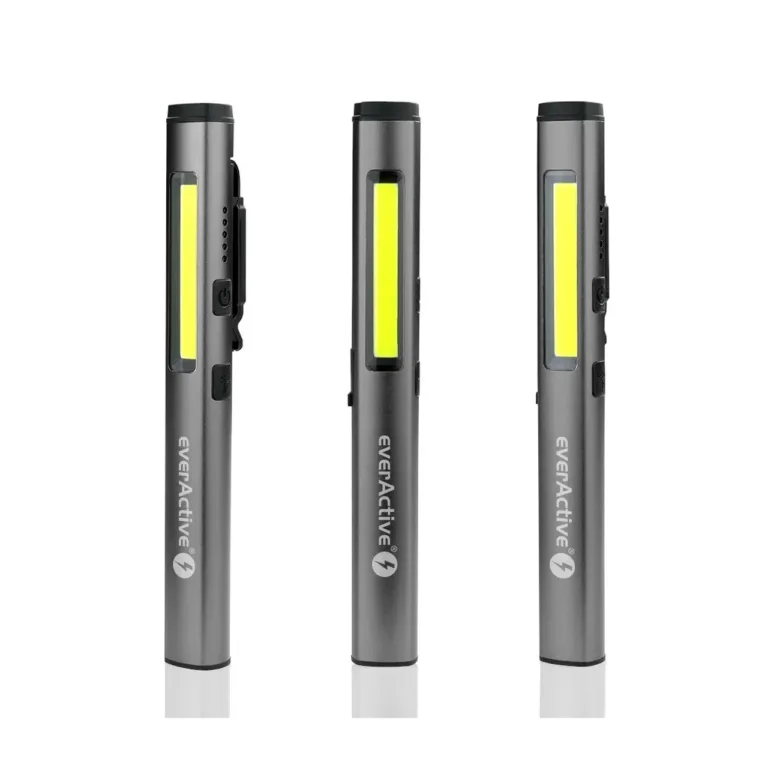 everActive PL-350R 350 lm IP54 alumiiniumist laetav LED-töö- ja UV-inspektsioonilamp, 165 mm