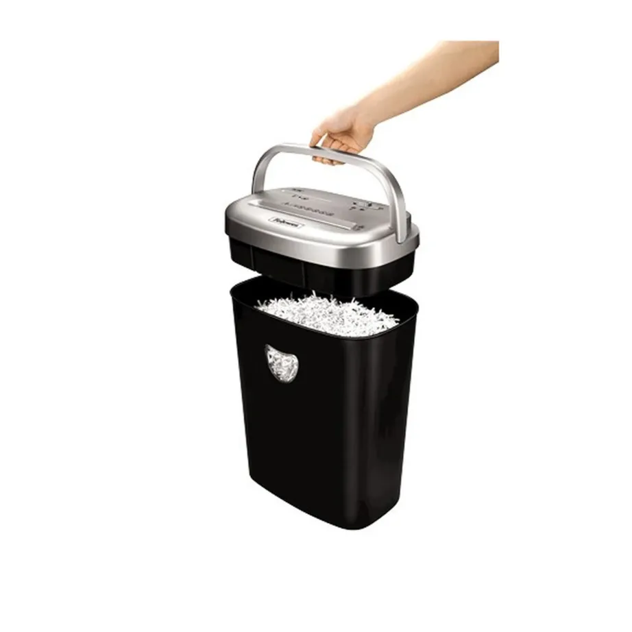 Fellowes 53C 22 cm ristlõikega paberihävitaja 10 lehele, P-4 tase, 23 l must, krediit- ja CD-de hävitus – 2