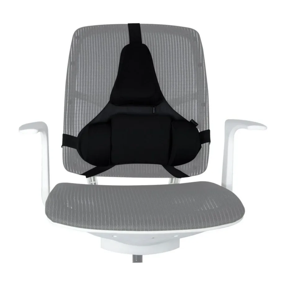 Fellowes 8041801 37,5×36,5 cm must kangast ergonoomiline seljatoetugi antibakteriaalse kattega kontoritoolile – 5