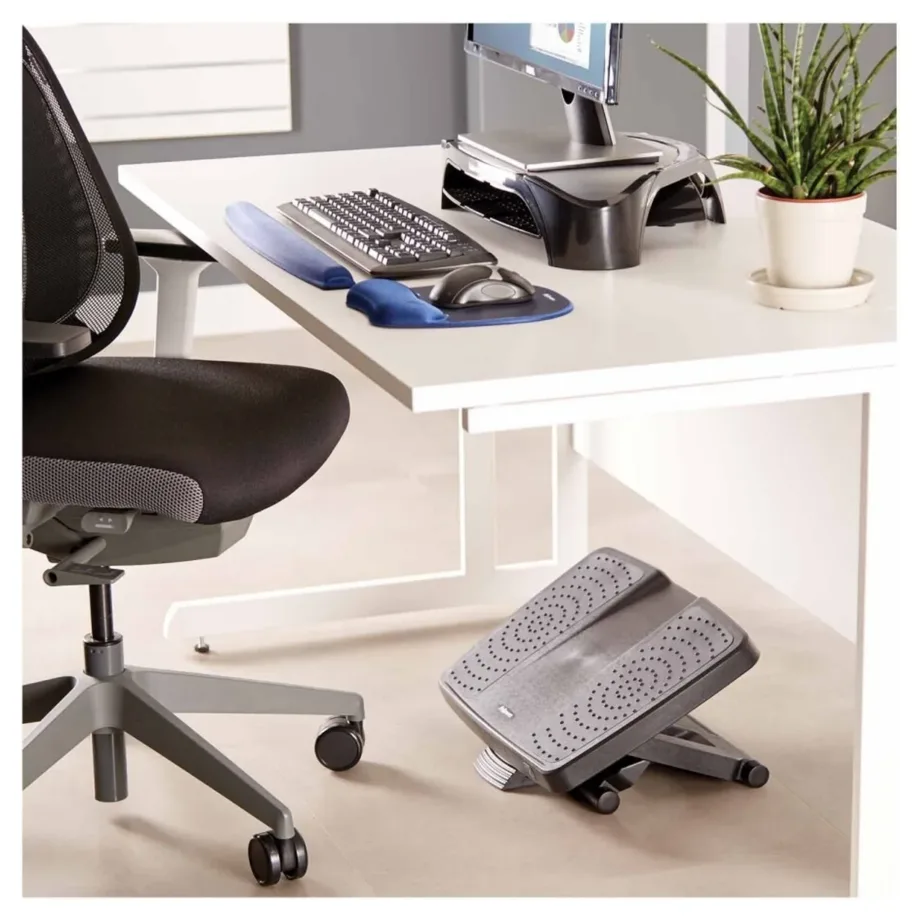 Fellowes 8067001 reguleeritav must ergonoomiline jalatugi kontorisse – 5