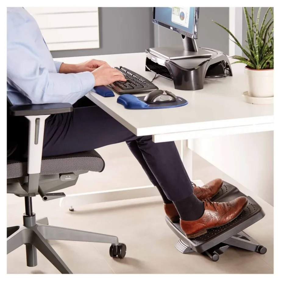 Fellowes 8067001 reguleeritav must ergonoomiline jalatugi kontorisse – 6