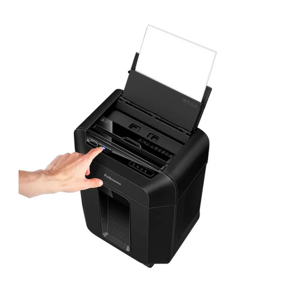 Fellowes Automax 80M 22 cm P-4, 80-lehe osakesteks lõikav paberihunt, 17L, must, ratastel, mudel 4621501 – 6