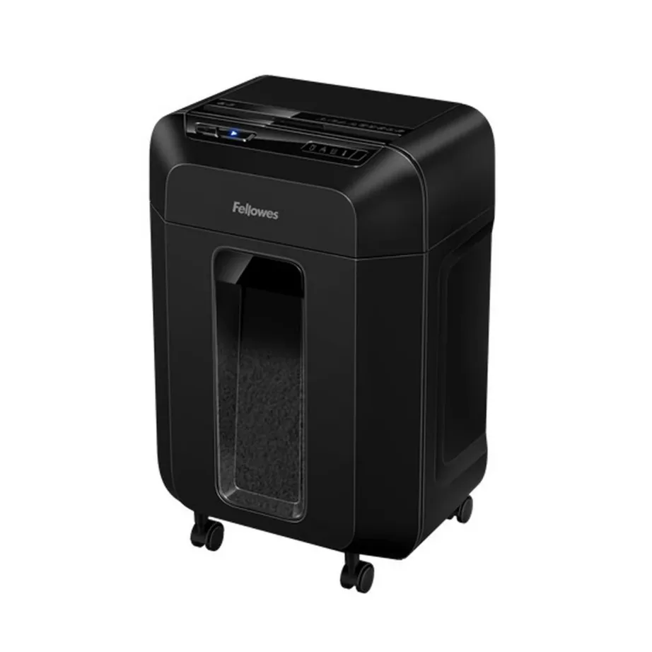 Fellowes Automax 80M 22 cm P-4, 80-lehe osakesteks lõikav paberihunt, 17L, must, ratastel, mudel 4621501