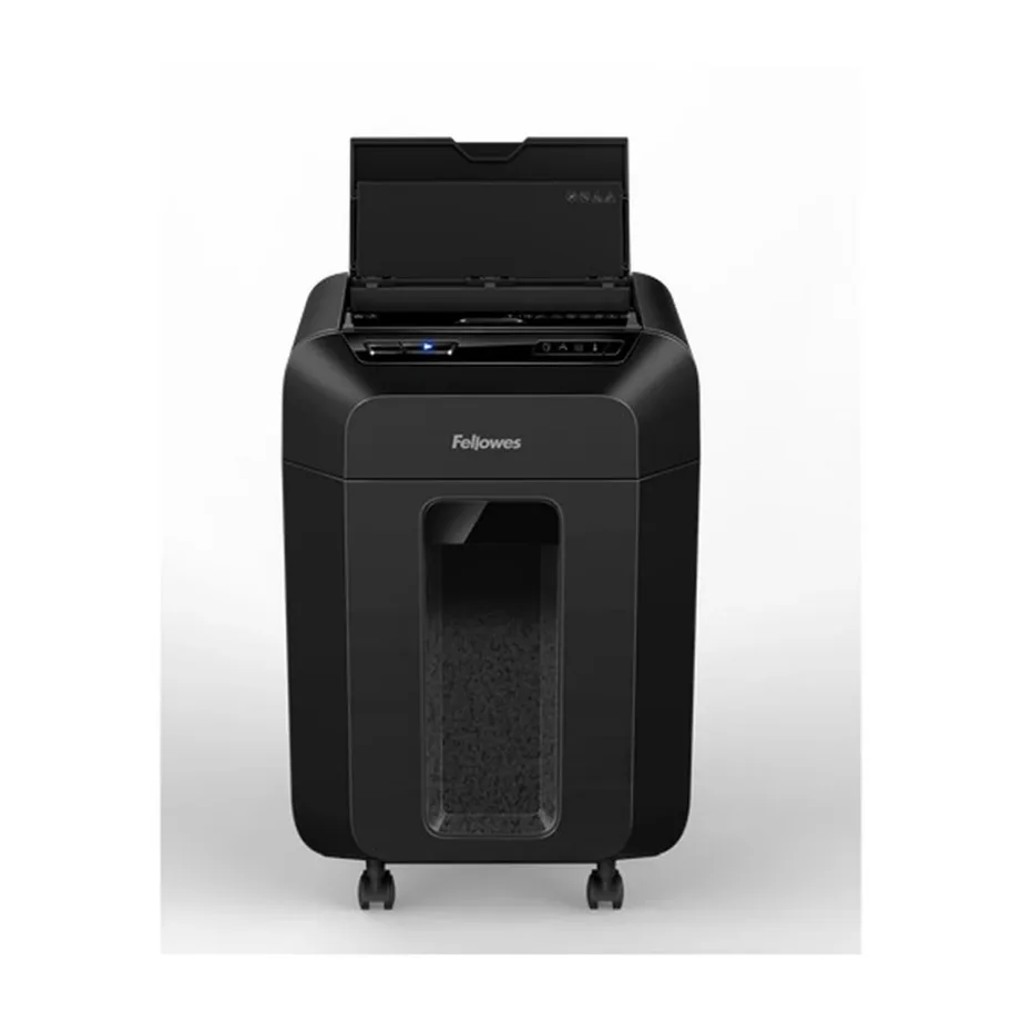Fellowes AutoMax 90M 4×12 mm mikrolõikega A4 paberi- ja kaardihunt, 90-lehe mahuga, must, mudel 4633601 – 6