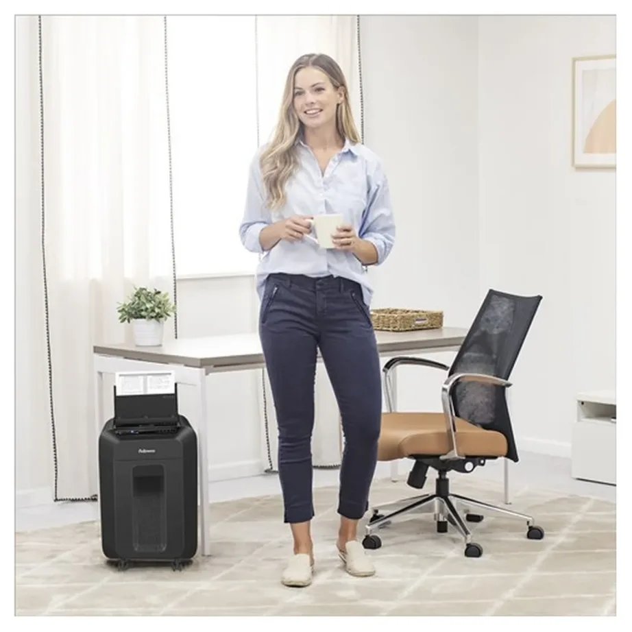 Fellowes AutoMax 90M 4×12 mm mikrolõikega A4 paberi- ja kaardihunt, 90-lehe mahuga, must, mudel 4633601 – 9