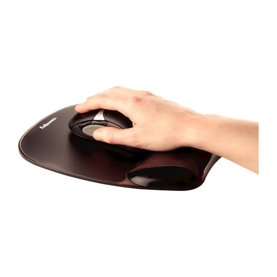 Fellowes CRYSTAL 230×202 mm must geeliga hiire- ja randmetugi (9112101) – 3