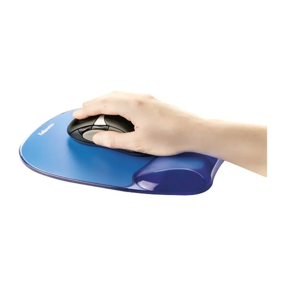 Fellowes CRYSTAL 9114120 sinine geeliga hiirepadi randmetoega – 2