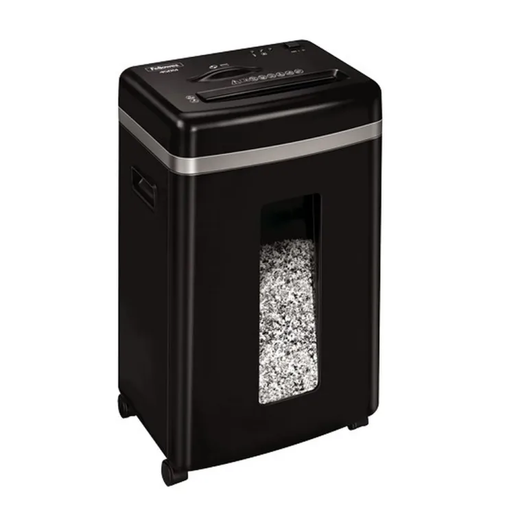 Fellowes Powershred 450M 4074101 must mikro-lõikega paberi- ja CD-hävitaja, 22L, 9 lehte, 2x12 mm