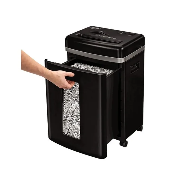 Fellowes Powershred 450M 4074101 must mikro-lõikega paberi- ja CD-hävitaja, 22L, 9 lehte, 2x12 mm