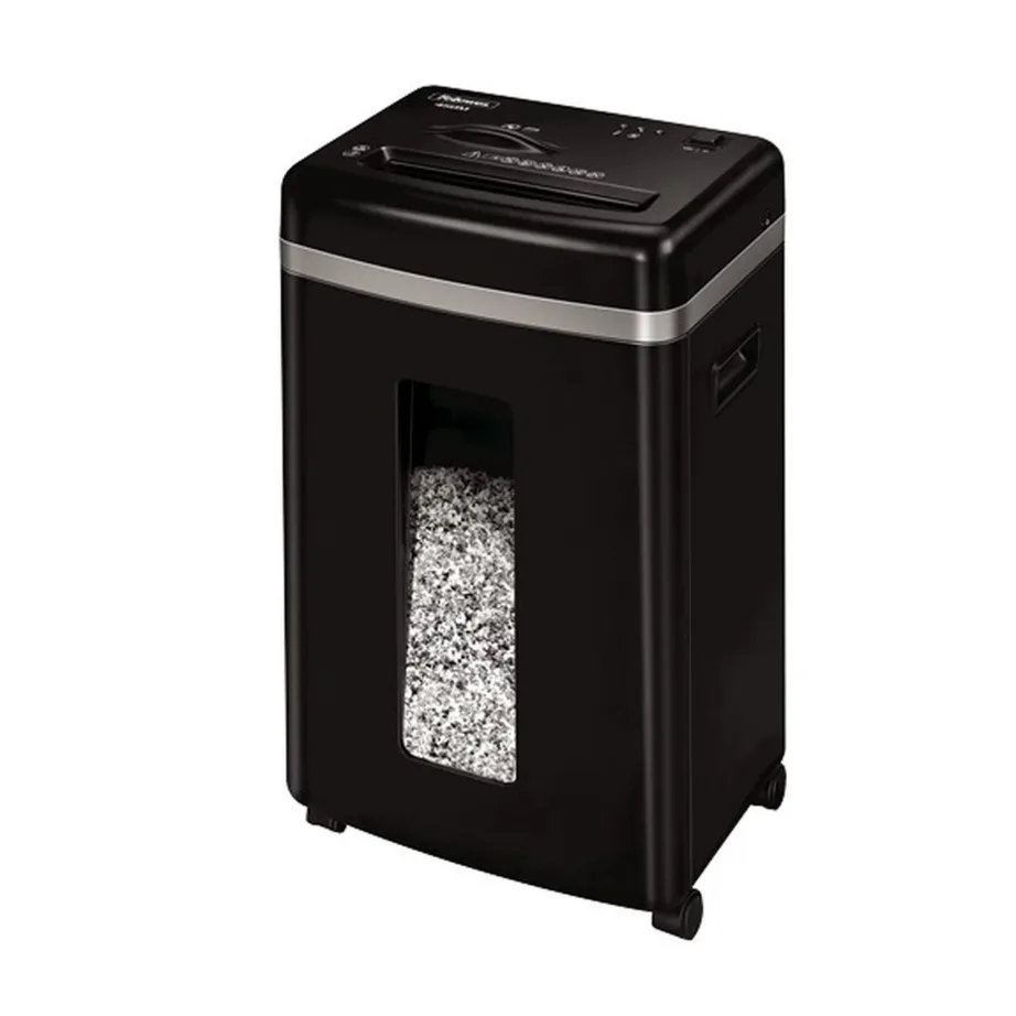 Fellowes Powershred 450M 4074101 must mikro-lõikega paberi- ja CD-hävitaja, 22L, 9 lehte, 2×12 mm
